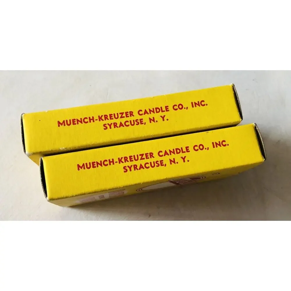 Vintage Birthday Cake White Candles Emkay Hostess Party 2 Boxes of 12 Syracuse